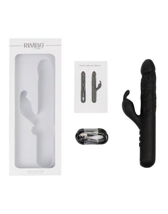 Rimba - Sensual Nights SN06 - Realistische Rabbit Vibrator - Zwart-Erotiekvoordeel.nl