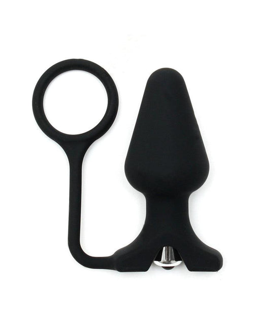 Rimba - Siliconen Buttplug met Cockring en One Speed Bullet Vibrator - Ø 4.4 cm-Erotiekvoordeel.nl