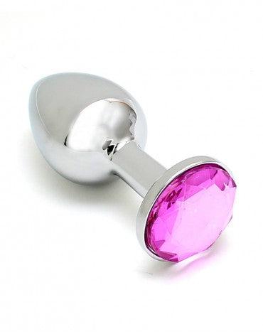 Rimba - Sofia - Metalen Buttplug Met Kristal - Roze-Erotiekvoordeel.nl