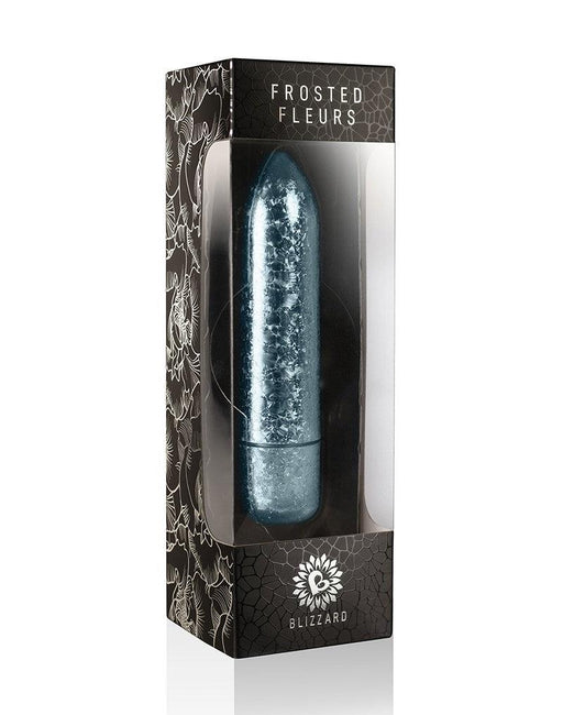 Rocks-off - RO-120MM - Basis Vibrator - Frosted Fleur - Blauw-Erotiekvoordeel.nl