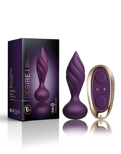 Rocks-off - Anaal Vibrator - Vibrerende Buttplug - Met Afstandsbediening - Petite Sensations Desire - Paars-Erotiekvoordeel.nl