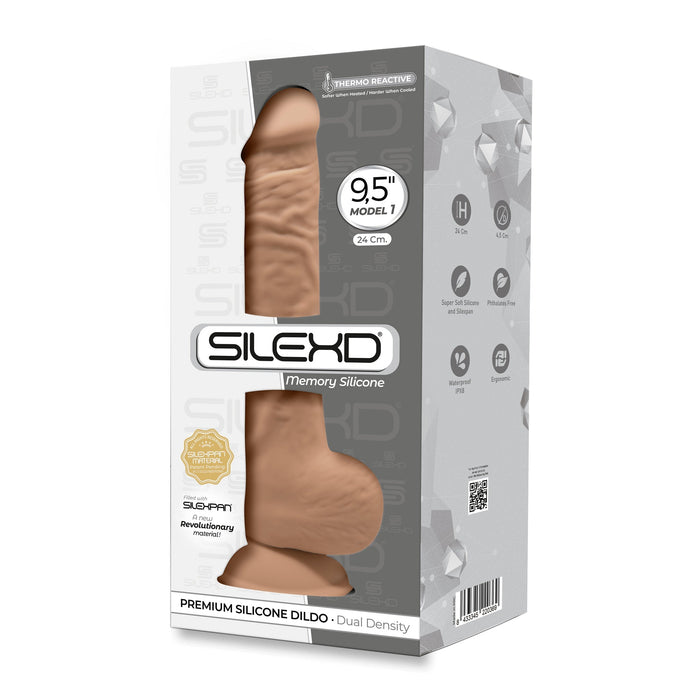 SILEXD - Realistische Dildo - 24,1 x 4,5 cm - Caramel-Erotiekvoordeel.nl