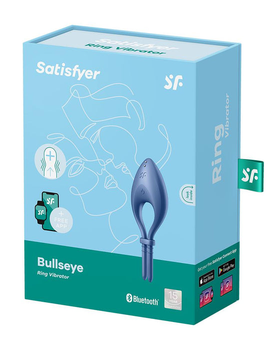 Satisfyer - Bull's Eye - Vibrerende Cockring Met App Control - Blauw-Erotiekvoordeel.nl