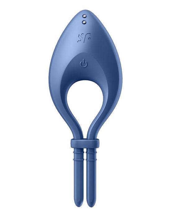 Satisfyer - Bull's Eye - Vibrerende Cockring Met App Control - Blauw-Erotiekvoordeel.nl