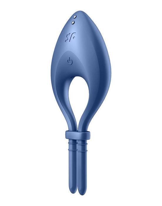 Satisfyer - Bull's Eye - Vibrerende Cockring Met App Control - Blauw-Erotiekvoordeel.nl