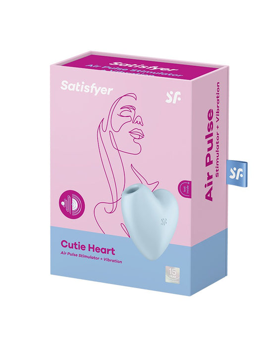 Satisfyer - Cutie Heart - Luchtdruk Vibrator- Lichtblauw-Erotiekvoordeel.nl