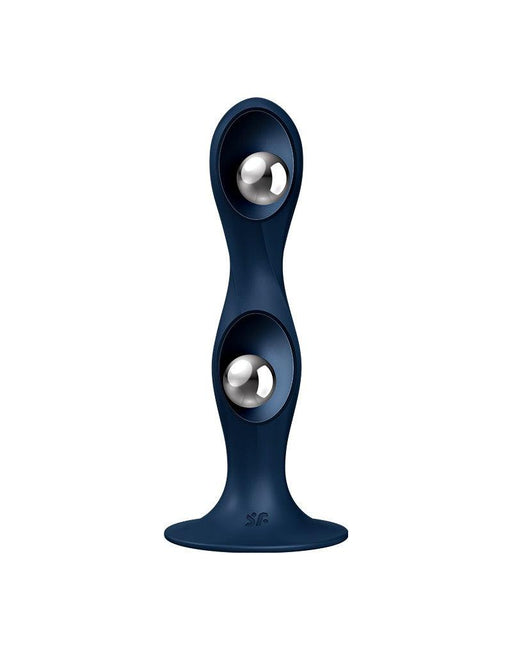 Satisfyer - Double Ball-R - Verzwaarde Dildo met Bewegende Metalen Kogels - Blauw-Erotiekvoordeel.nl