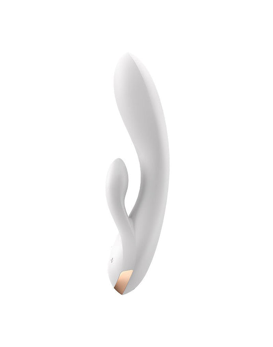 Satisfyer - Double Flex Rabbit - Tarzan Vibrator - Met App Control - Wit-Erotiekvoordeel.nl