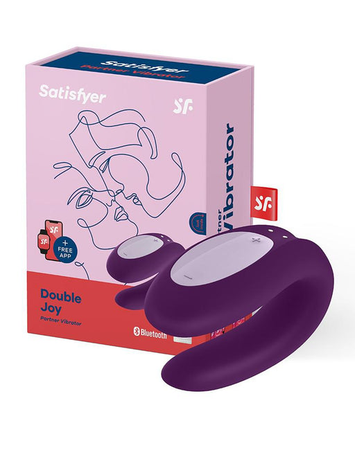 Satisfyer - Double Joy - Partner Vibrator - Met App En Bluetooth - Paars-Erotiekvoordeel.nl