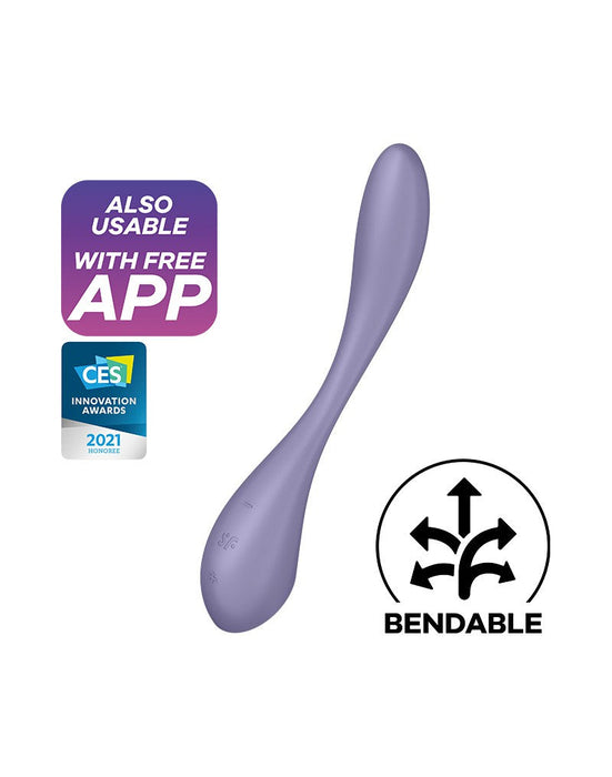 Satisfyer - G-Spot Flex 5+ - Flexibele G-Spot Vibrator - Met App Control - Lila-Erotiekvoordeel.nl