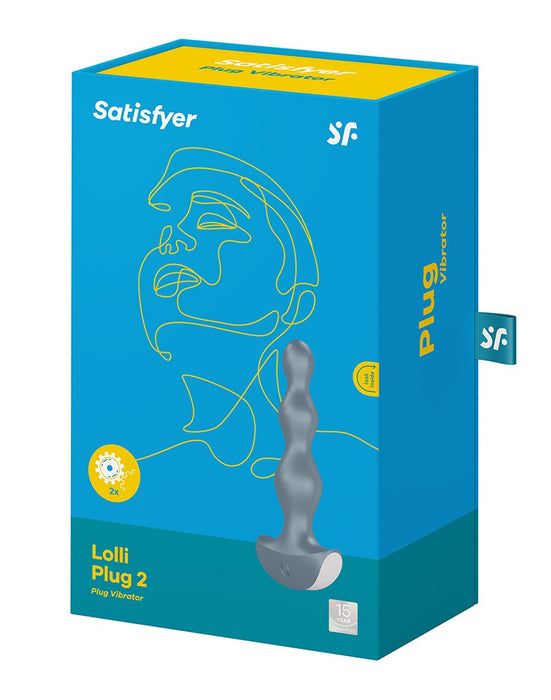 Satisfyer - Lolli Plug 2 - Vibrerende Buttplug - Grijs-Erotiekvoordeel.nl