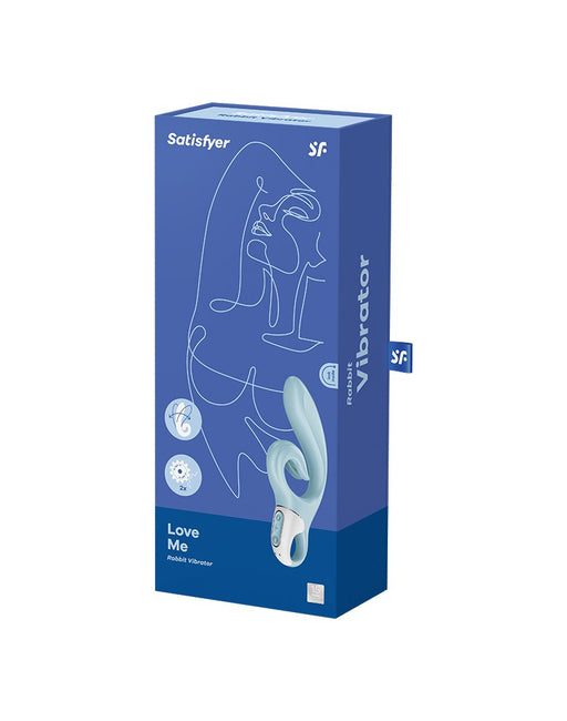 Satisfyer - Love Me - Rabbit Vibrator - Lichtblauw-Erotiekvoordeel.nl