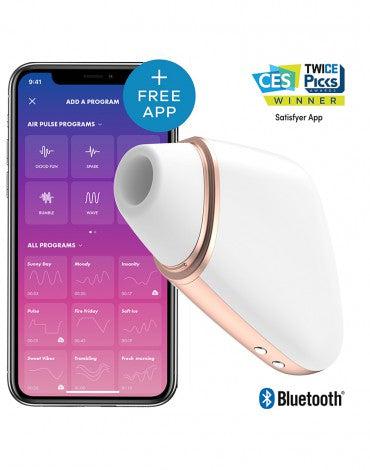 Satisfyer - Love Triangle - Clitoris Vibrator - Met App Control - Wit-Erotiekvoordeel.nl