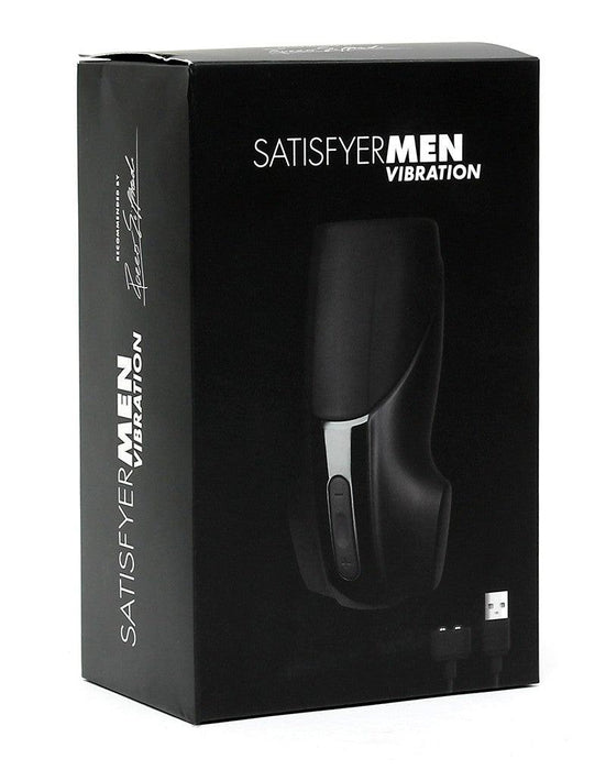 Satisfyer - Men Masturbator Vibrerend - Zwart-Erotiekvoordeel.nl