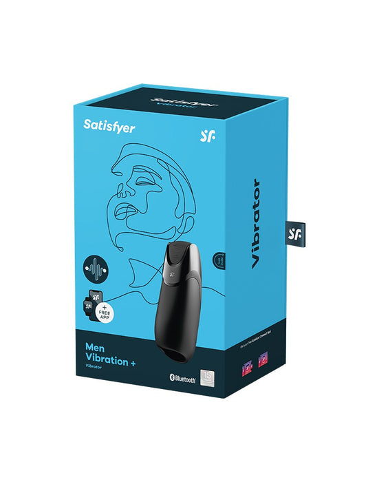 Satisfyer - Men Vibration+ - Met App Control - Masturbator - Zwart-Erotiekvoordeel.nl