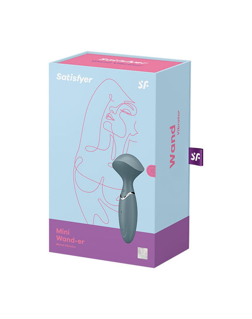 Satisfyer - Mini Wand-er - Wand Vibrator - Grijs-Erotiekvoordeel.nl