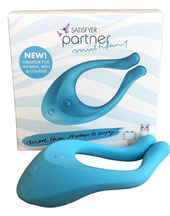 Satisfyer - Multifun 1 - Partner Vibrator - Lichtblauw-Erotiekvoordeel.nl