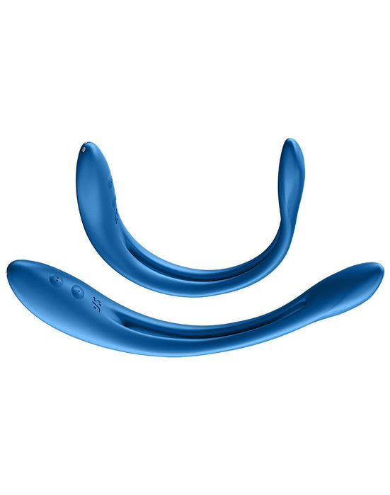 Satisfyer - Elastic Game - Multifunctionele Buigbare Vibrator - Blauw-Erotiekvoordeel.nl