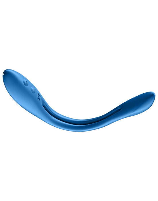 Satisfyer - Elastic Game - Multifunctionele Buigbare Vibrator - Blauw-Erotiekvoordeel.nl