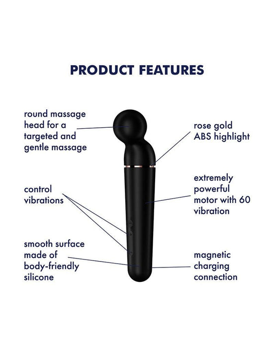 Satisfyer - Planet Wand-er - Wand Vibrator - Zwart & Rosé Goud-Erotiekvoordeel.nl