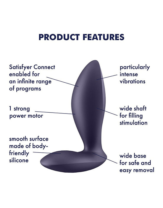 Satisfyer - Power Plug - Anaal Vibrator - Met App Control - Paars-Erotiekvoordeel.nl