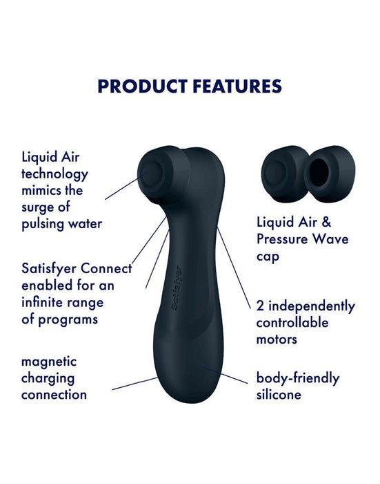 Satisfyer - Pro 2 Generation 3 Luchtdruk Vibrator met App Control - Zwart-Erotiekvoordeel.nl