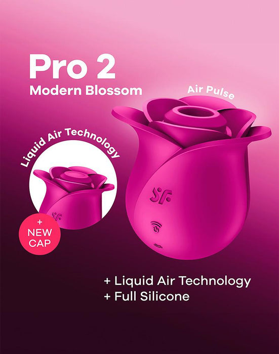 Satisfyer - Pro 2 Modern Blossom - Luchtdruk Vibrator - Roze-Erotiekvoordeel.nl