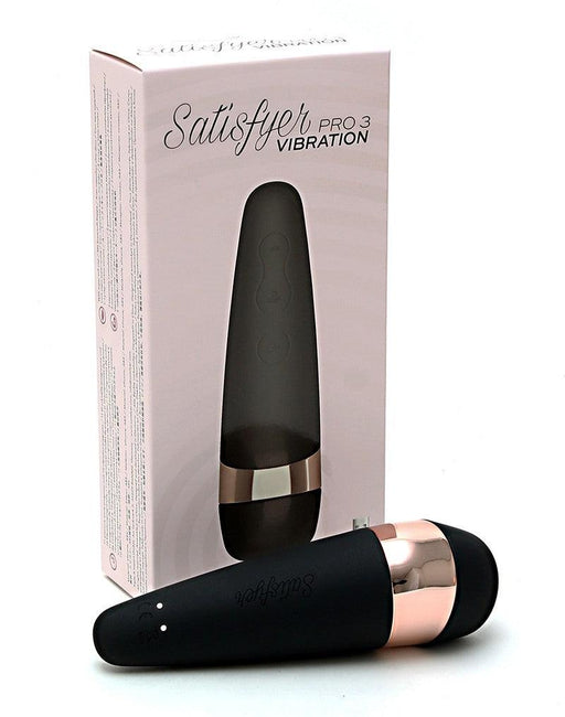 Satisfyer - Pro 3 - Luchtdruk Vibrator Met Extra vibratie - Zwart-Erotiekvoordeel.nl