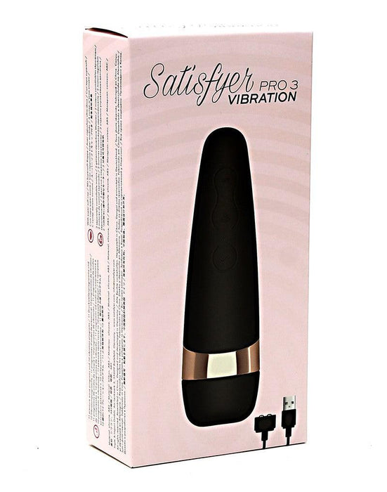 Satisfyer - Pro 3 - Luchtdruk Vibrator Met Extra vibratie - Zwart-Erotiekvoordeel.nl