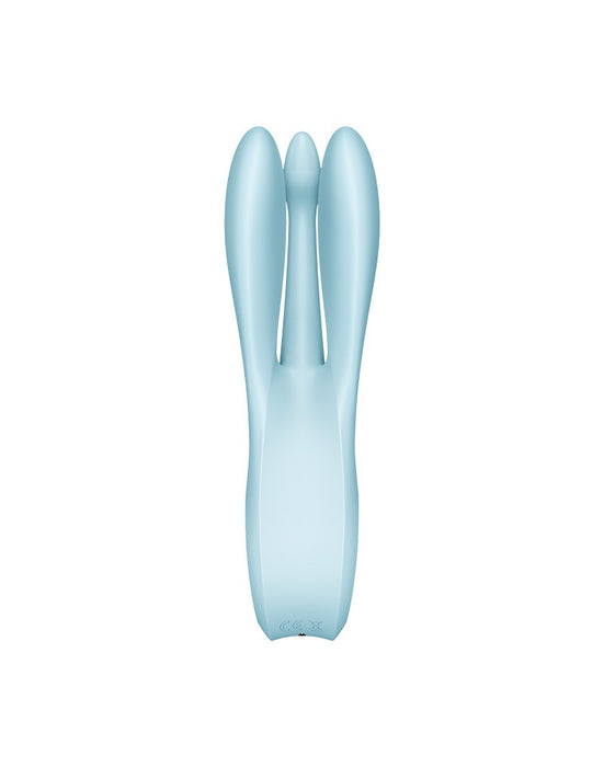 Satisfyer - Threesome 1 - Multi Vibrator Met 3 Voelsprieten - Lichtblauw-Erotiekvoordeel.nl