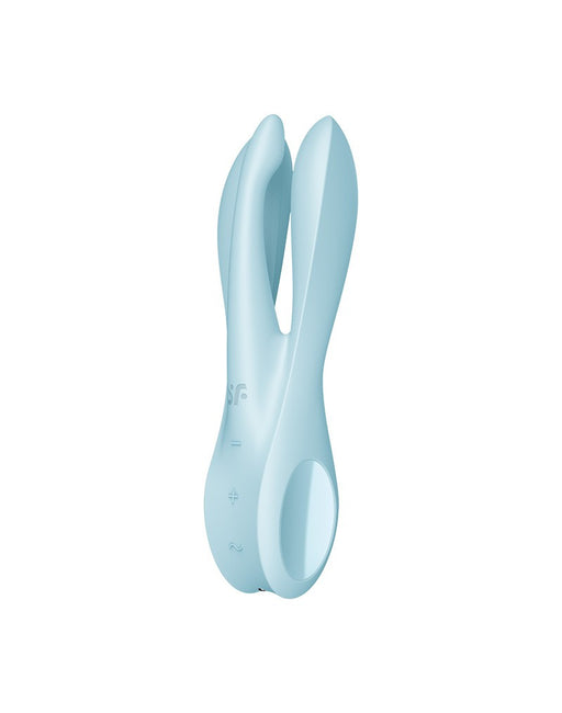 Satisfyer - Threesome 1 - Multi Vibrator Met 3 Voelsprieten - Lichtblauw-Erotiekvoordeel.nl