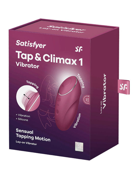 Satisfyer - Tap & Climax 1 - Vibrerende Clitoris Vibrator met Tik/Tapping Functie - Paars-Erotiekvoordeel.nl