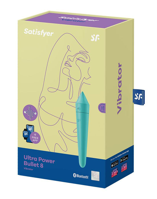 Satisfyer - Ultra Power Bullet 8 Bullet Vibrator Met App Control - Turquoise-Erotiekvoordeel.nl