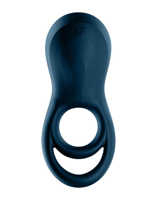 Satisfyer - Vibrerende Cockring Met Partner Stimulator - Koppel Vibrator Epic Duo - Blauw-Erotiekvoordeel.nl