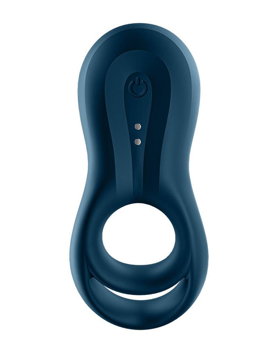 Satisfyer - Vibrerende Cockring Met Partner Stimulator - Koppel Vibrator Epic Duo - Blauw-Erotiekvoordeel.nl