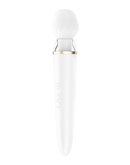 Satisfyer - Wand Vibrator Double Wand-er Met App Control - Wit-Erotiekvoordeel.nl