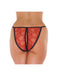 Sexy Tanga Slipje Met Open Kruis - Rood/Zwart-Erotiekvoordeel.nl