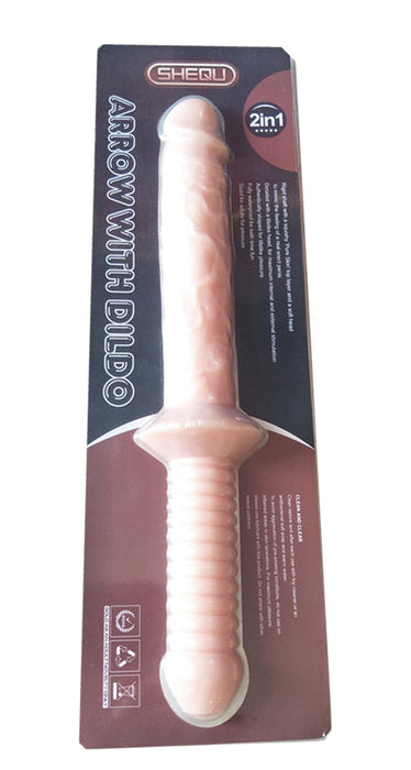 Shequ - Big Sword - PVC - Dildo met Handvat - 32,5 cm - Lichte Huidskleur-Erotiekvoordeel.nl