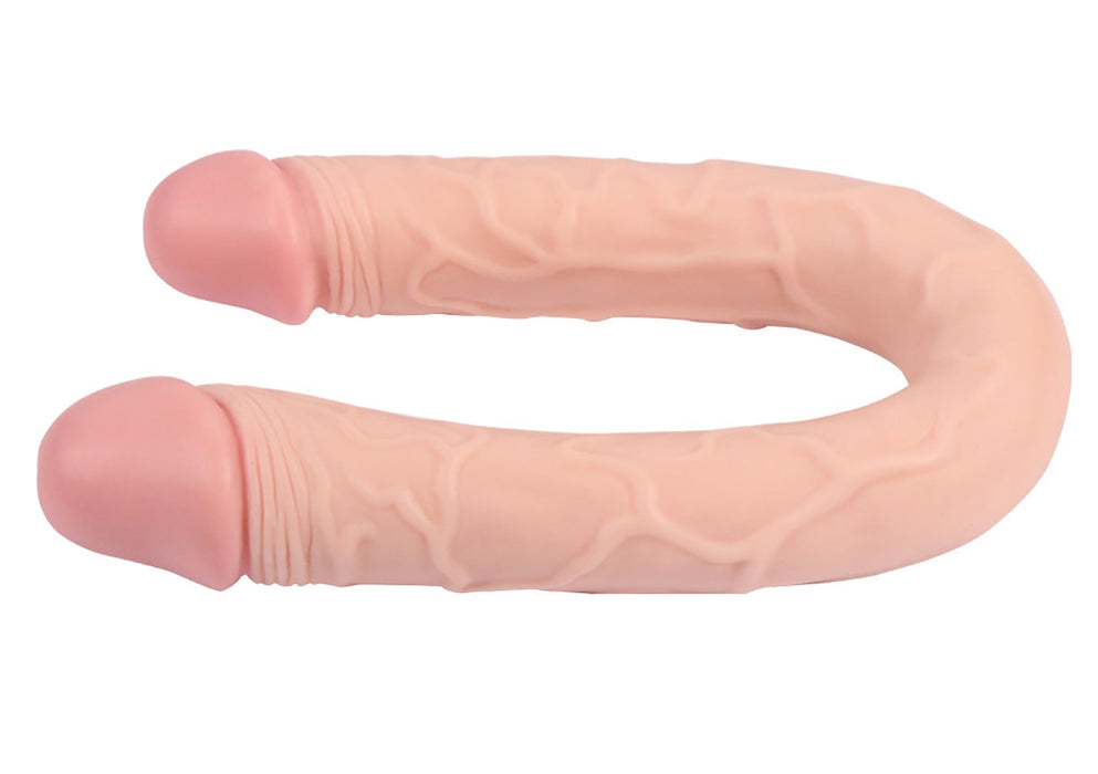 Shequ - Harold - Dubbele Dildo - PVC - 46 cm - Lichte Huidskleur-Erotiekvoordeel.nl