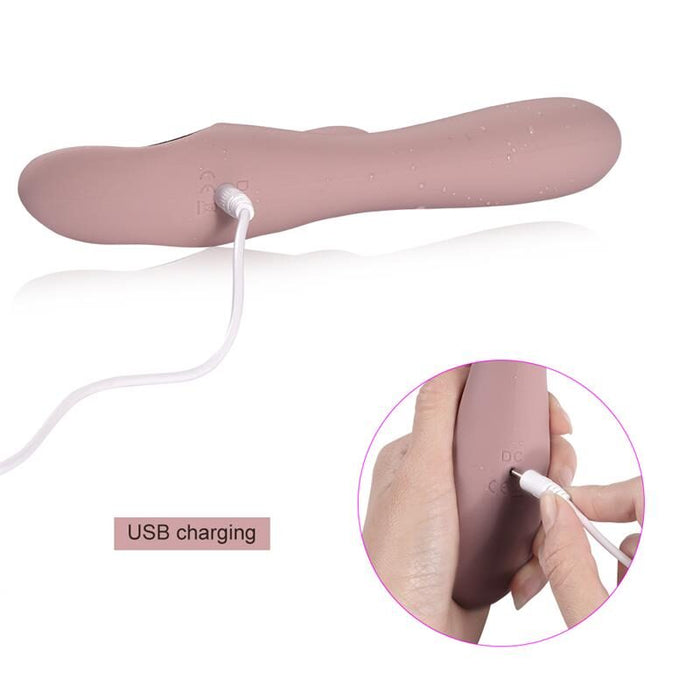 Shequ - Katerina - 21 cm - Siliconen Oplaadbare Vibrator - Lichtroze-Erotiekvoordeel.nl