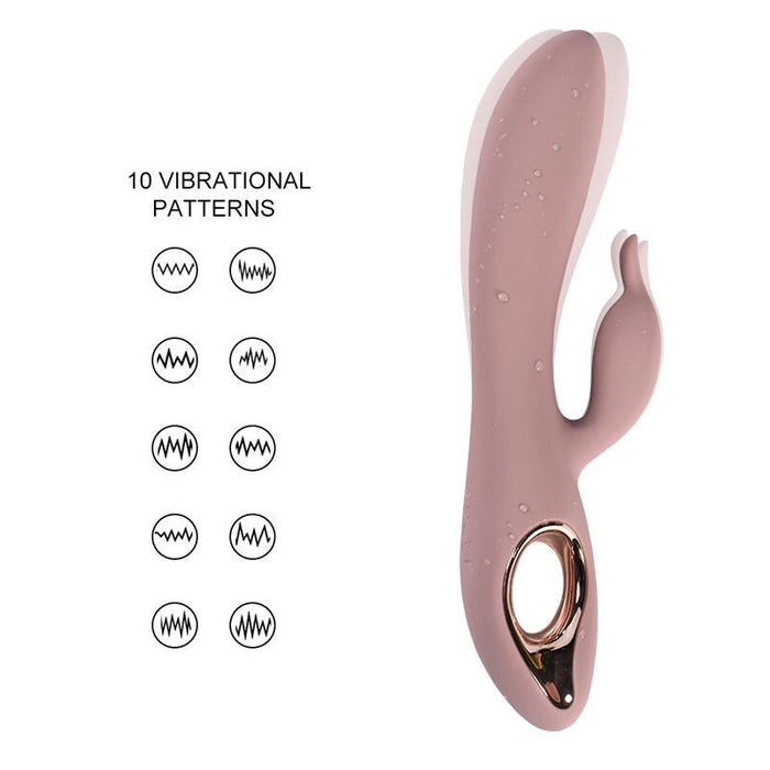 Shequ - Katerina - 21 cm - Siliconen Oplaadbare Vibrator - Lichtroze-Erotiekvoordeel.nl