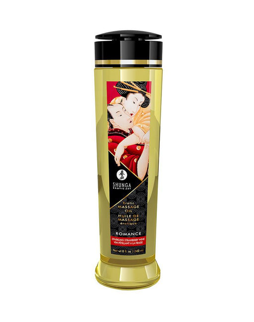 Shunga - Massageolie - Romance Sparkling StrawBerry - 240 ml-Erotiekvoordeel.nl