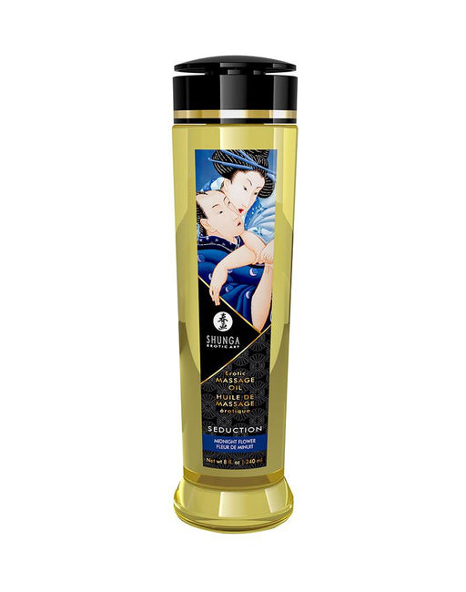 Shunga - Massageolie - Seduction Midnight Flower - 240 ml-Erotiekvoordeel.nl