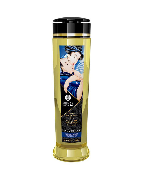 Shunga - Massageolie - Seduction Midnight Flower - 240 ml-Erotiekvoordeel.nl