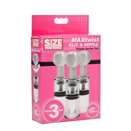 Size Matters - Max Twist Clit & Tepel Zuigers Set - 3 stuks-Erotiekvoordeel.nl