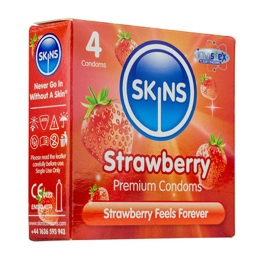 Skins Condooms - Strawberry-Erotiekvoordeel.nl