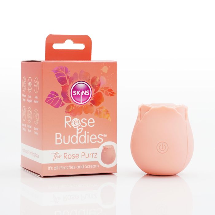 Skins - Rose Buddies - The Roze Purrz -Vibrator met tapping (klop) functie - Roze-Erotiekvoordeel.nl