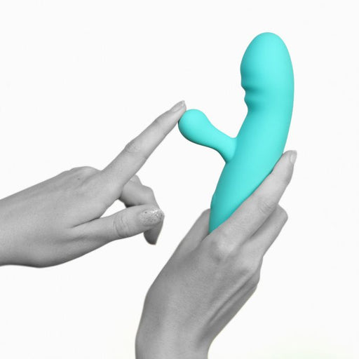Skins - Touch The Rabbit - Rabbit Vibrator - Turquoise-Erotiekvoordeel.nl