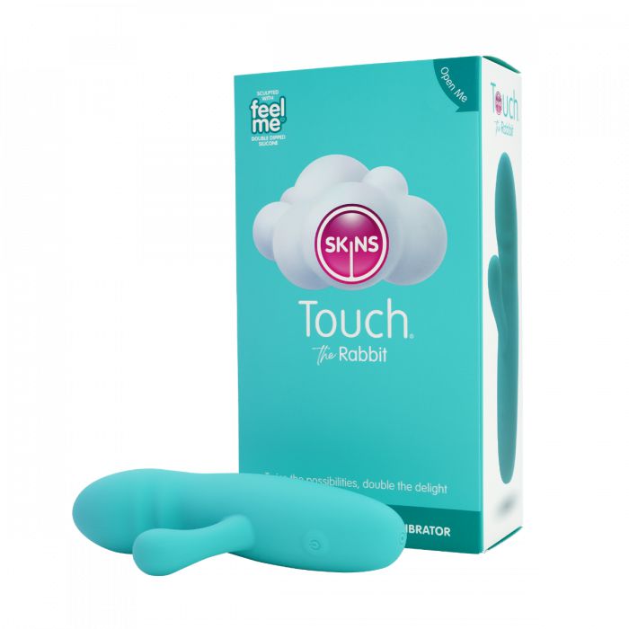 Skins - Touch The Rabbit - Rabbit Vibrator - Turquoise-Erotiekvoordeel.nl