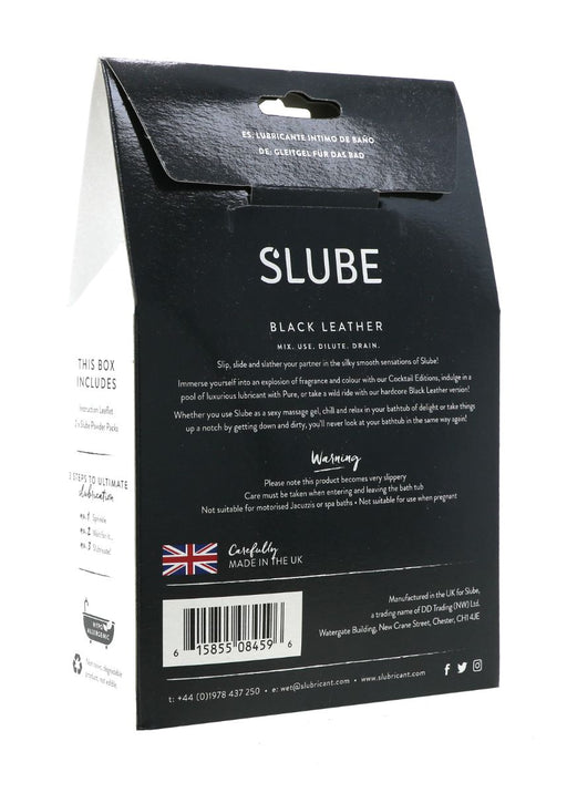 Slube - Black Leather - Double Bath Play - Body to Body Glijmiddel - 2 x 250 gram-Erotiekvoordeel.nl